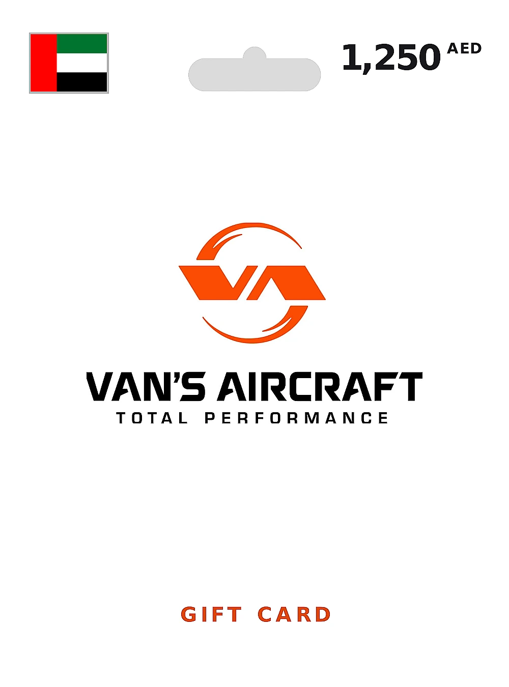 Vans Gift Card 1250 AED UNITED ARAB EMIRATES