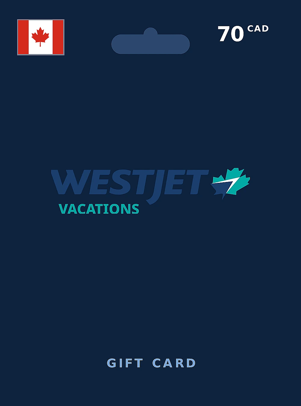 WestJet Gift Card 70 CAD CANADA