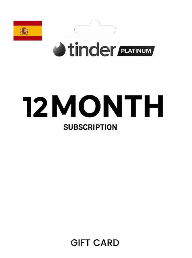 Tinder 12 Month Platinum Gift Card SPAIN