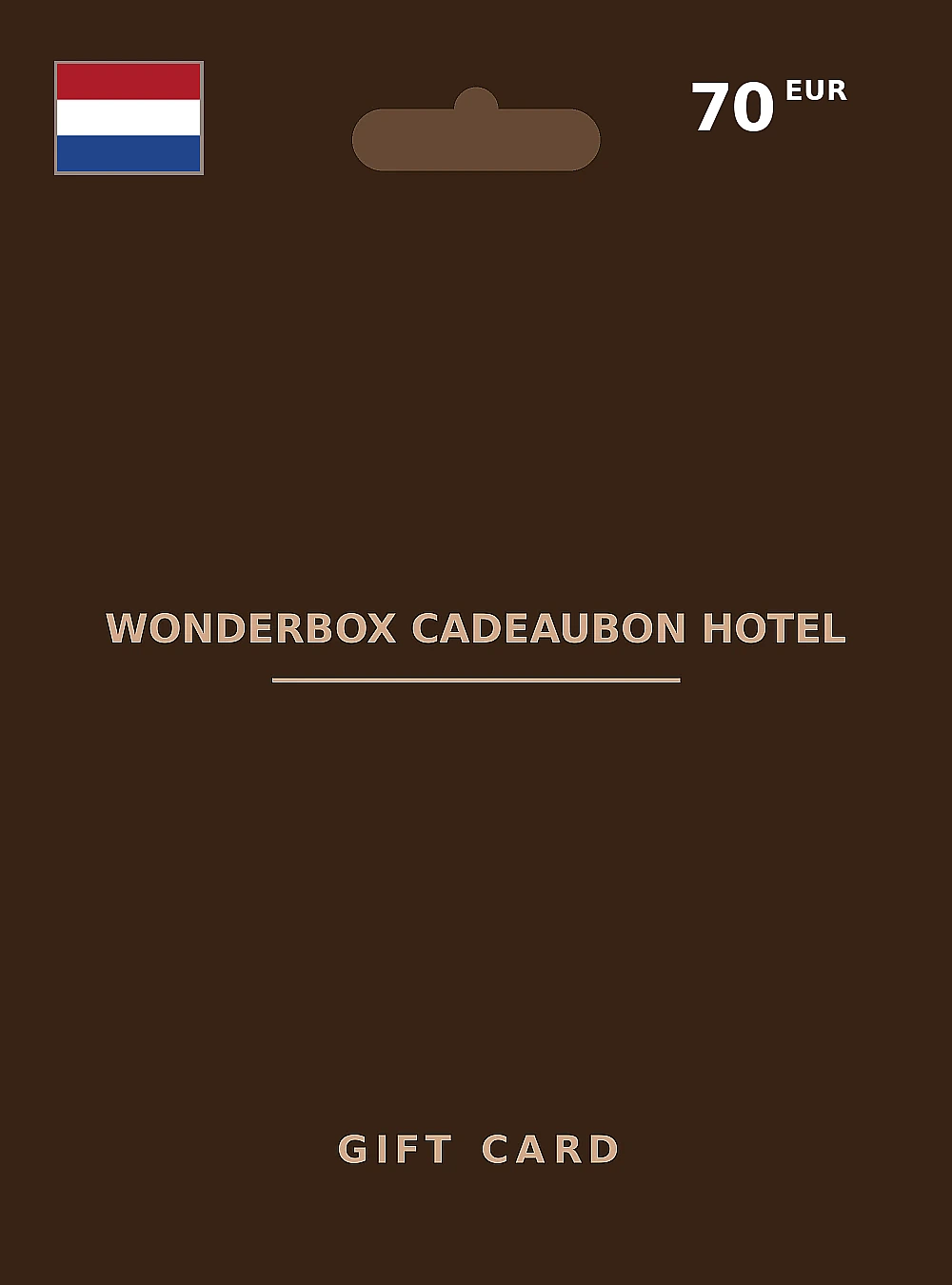 Wonderbox cadeaubon Hotel Gift Card 70 EUR NETHERLANDS