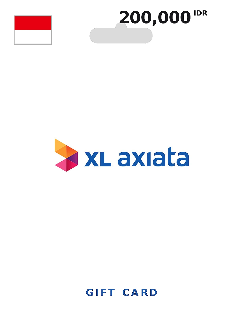 XL AXIATA Gift Card 200000 IDR INDONESIA