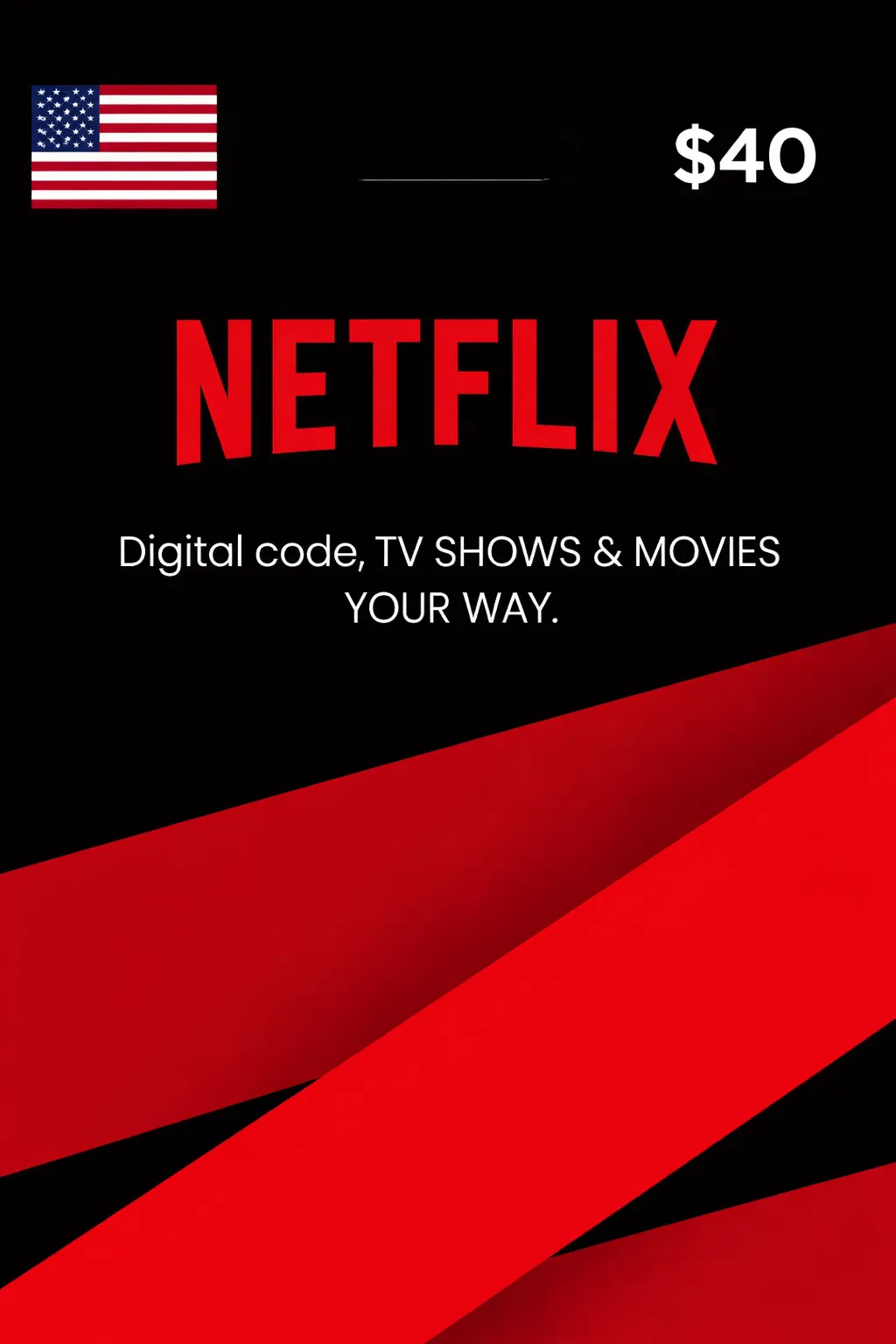 Netflix Gift Card 40 USD UNITED STATES