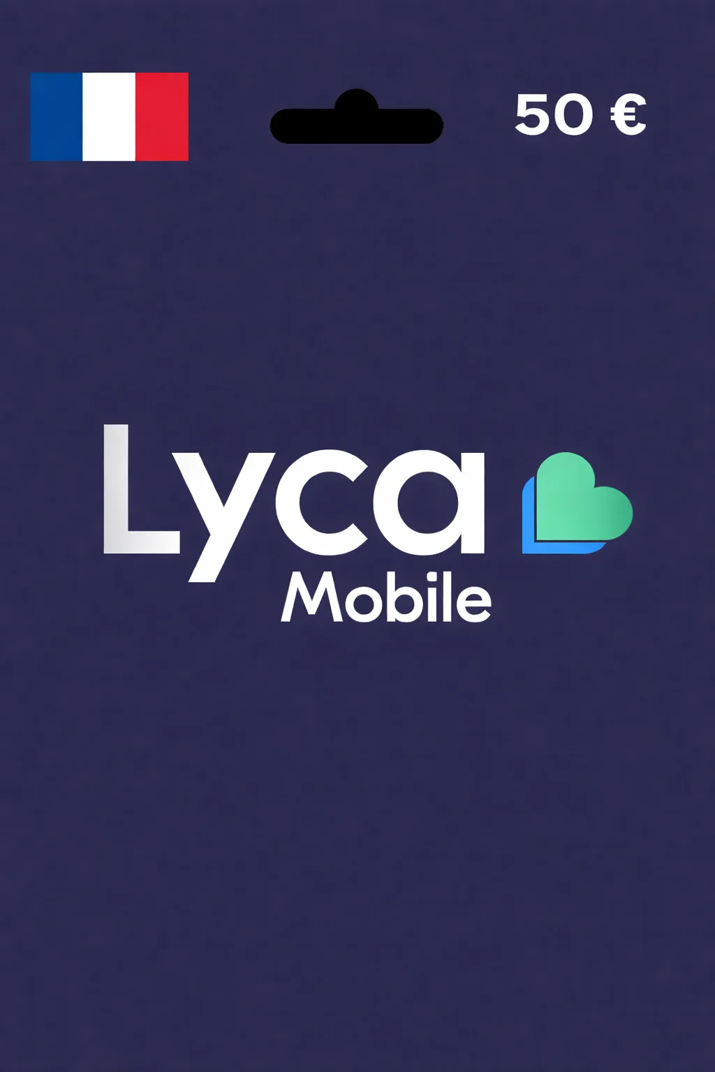 Lycamobile Gift Card 50 EUR FRANCE