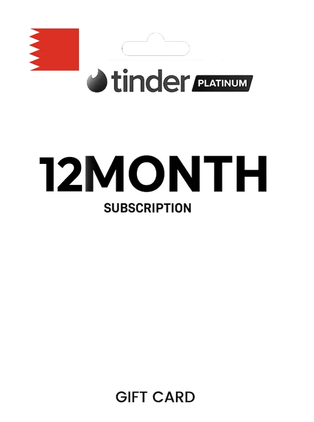 Tinder Gift Card 12 Month Platinum BAHRAIN